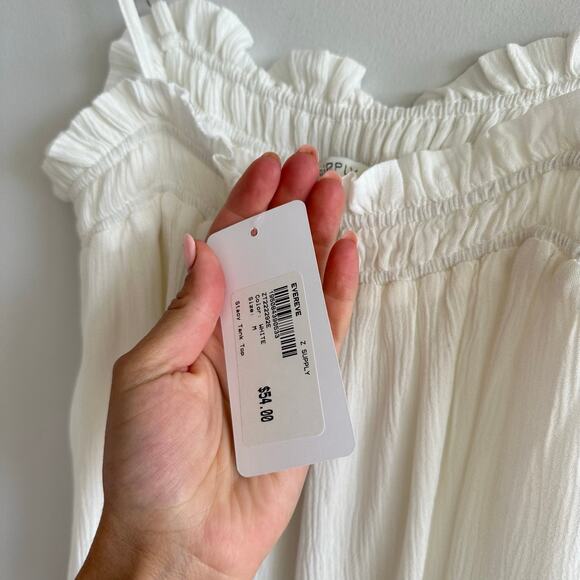 Z Supply Evereve Stacy Tank Top White M NWT - Picture 8 of 11
